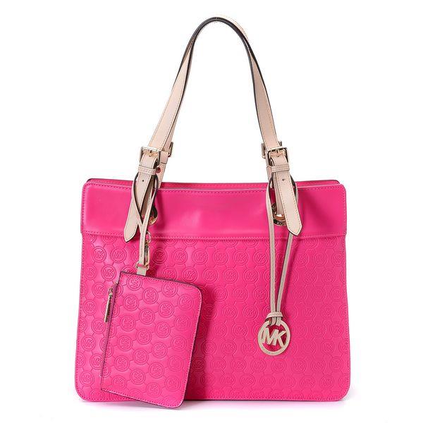 michael kors pink vanilla monogram skinn veske Vakker Engros Salg 960x5